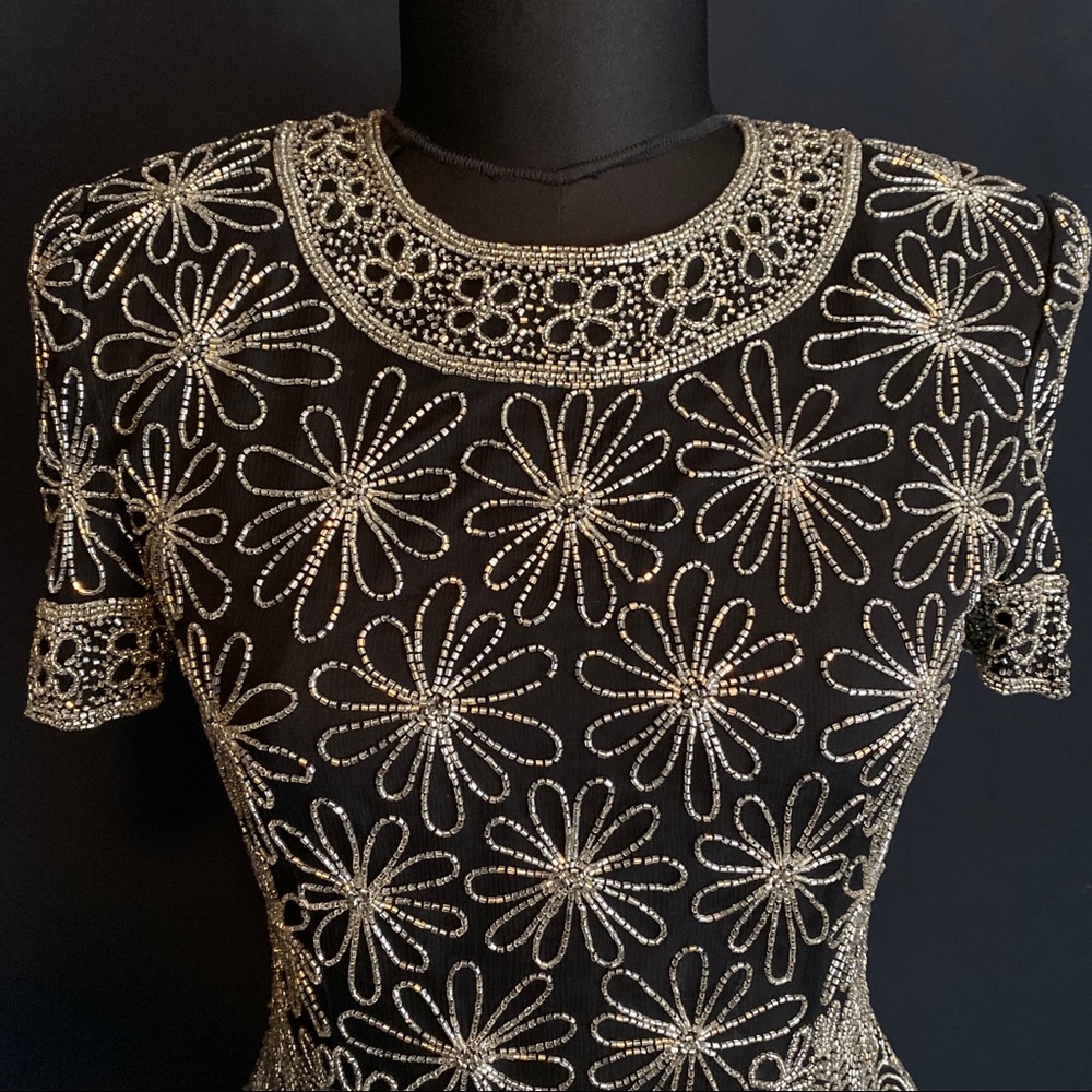 Sold Papelle Boutique Evening Silk Beaded Top - Picture 6 of 8